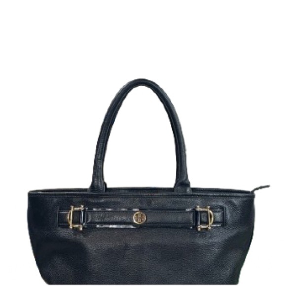 Tory Burch Jaden Horse Bit Large Black Leather Shoulder Bag - Picture 3 of 8